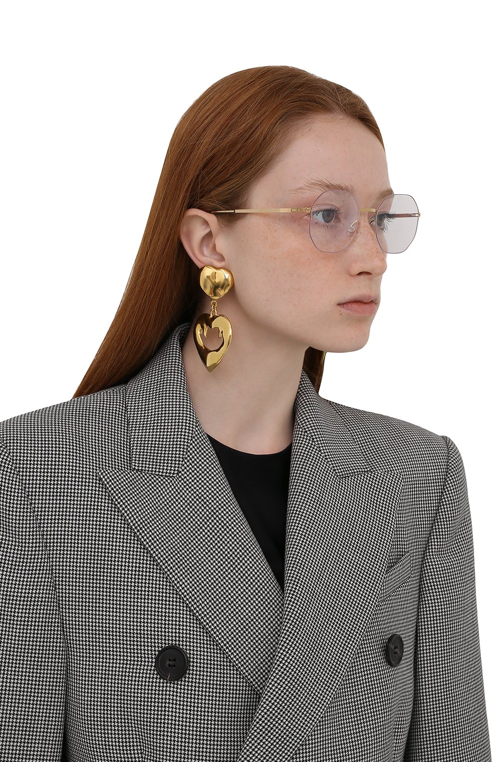 Оправа MYKITA золотого цвета по цене 47700 руб., арт. KA0RI/G0LD/C0RALRED/CLEAR 147, фото 2 Оправа MYKITA, арт. KA0RI/G0LD/C0RALRED/CLEAR 147, фото 2