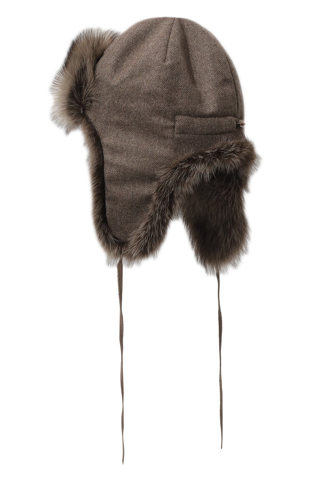 Шапка-ушанка бруклин с отделкой из меха фишера FURLAND, арт. 0130909710005300067, фото 2