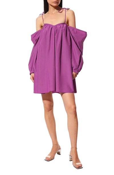 Платье из вискозы и хлопка MSGM,  арт. 3242MDA109 227306, фото 2