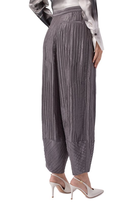 Шелковые брюки Giorgio Armani GW002796/TE20006 Серый  GW002796/TE20006 Фото 4