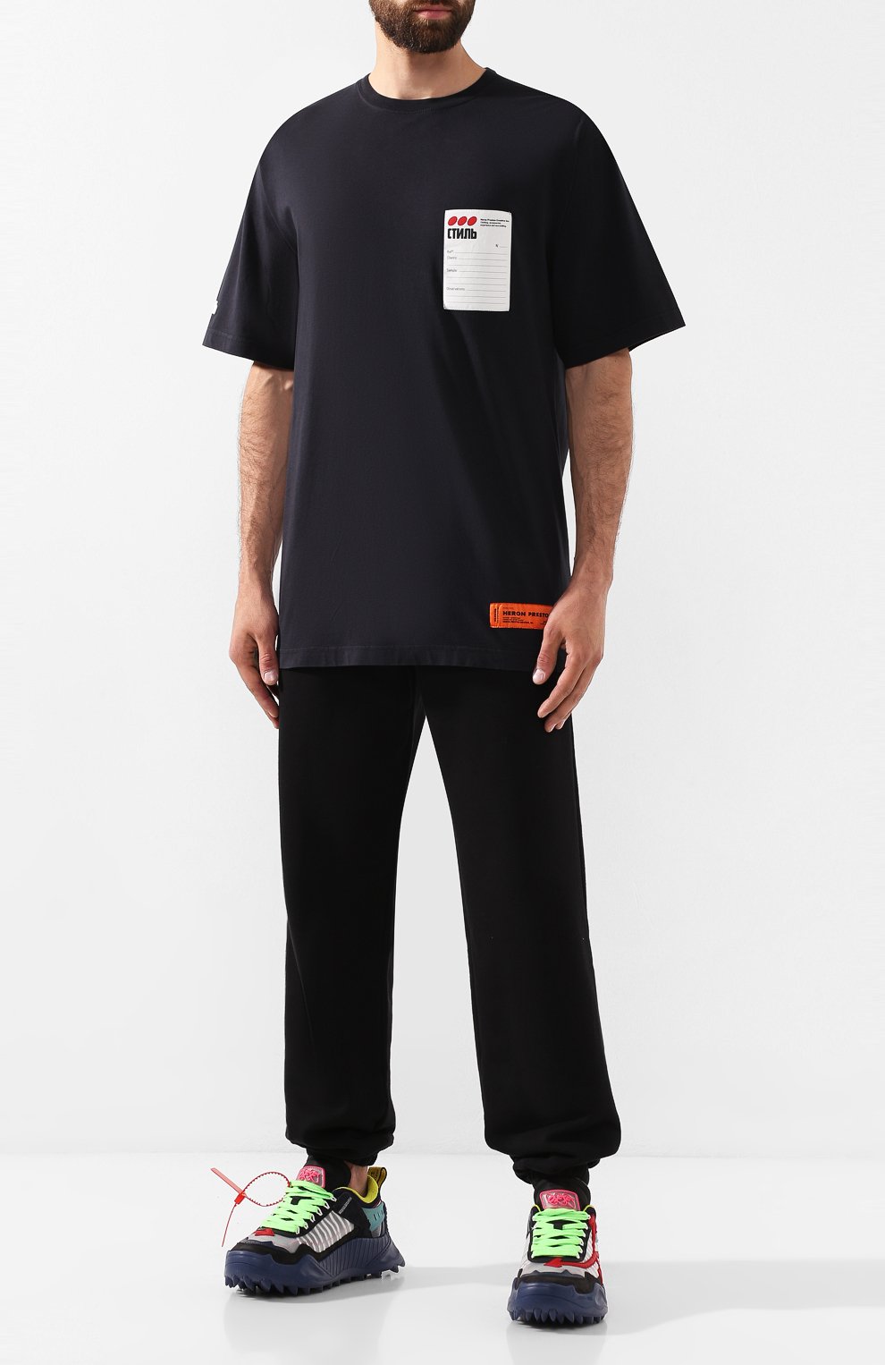 Хлопковая футболка HERON PRESTON, арт. HMAA001F197600090488, фото 2