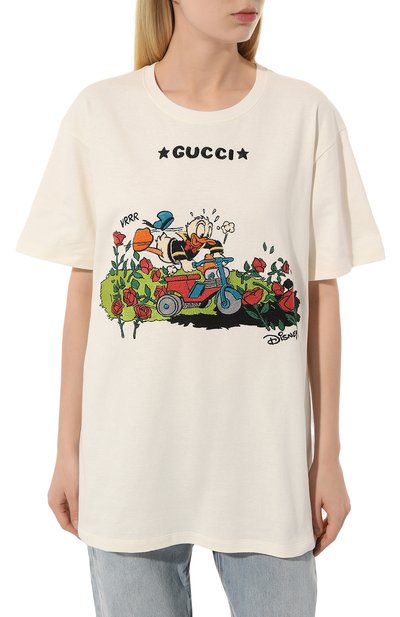 Хлопковая футболка disney x gucci GUCCI, арт. 615044 XJDBI, фото 3