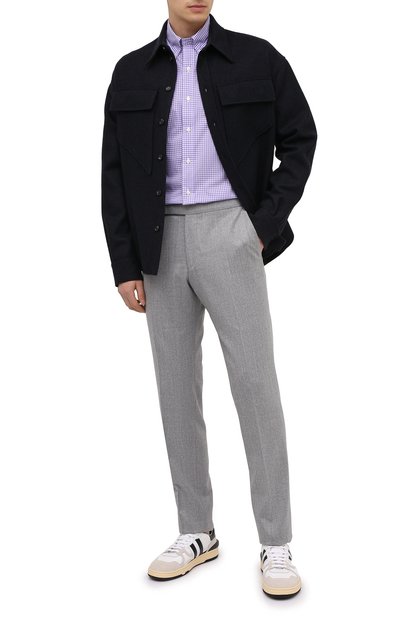 Хлопковая рубашка POLO RALPH LAUREN сиреневого цвета по цене 13700 руб., арт. 710828845/4656I, фото 2 Хлопковая рубашка POLO RALPH LAUREN, арт. 710828845/4656I, фото 2