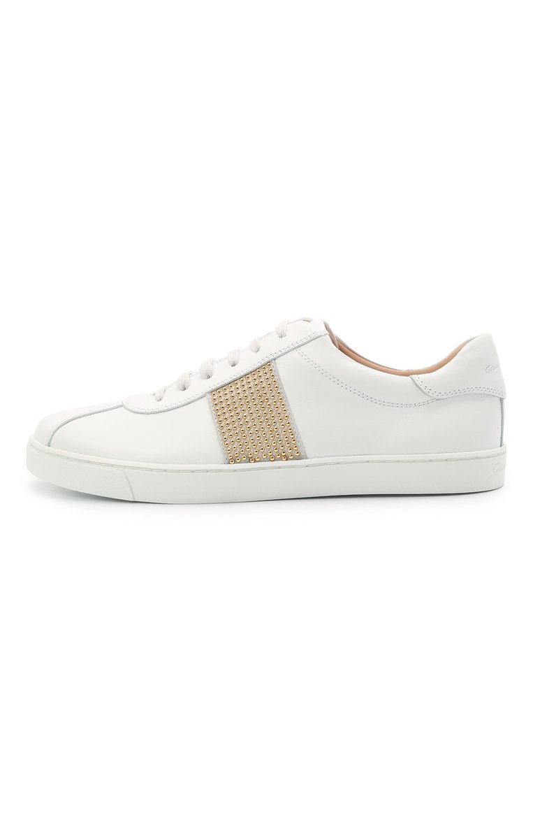 Кожаные кеды GIANVITO ROSSI, арт. S25380.W1WHT.CSUBIBI, фото 1