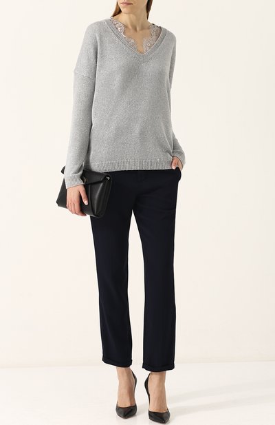 Кашемировый пуловер с v-образным вырезом FTC, арт. 700-0100, фото 2