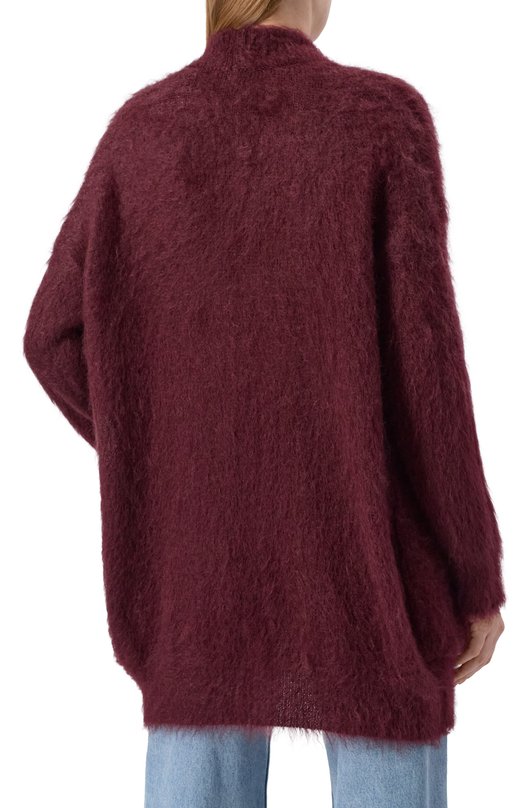 Шерстяной кардиган Max Mara AFFETT01234 Бордовый  AFFETT01234 Фото 4