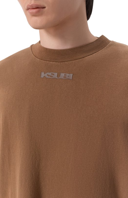 Хлопковая футболка Ksubi MPS26TE003 Коричневый  MPS26TE003 Фото 5