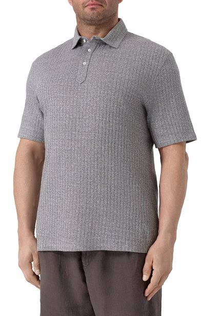 Поло изо льна и хлопка BRUNELLO CUCINELLI, арт. MW8653936W, фото 3