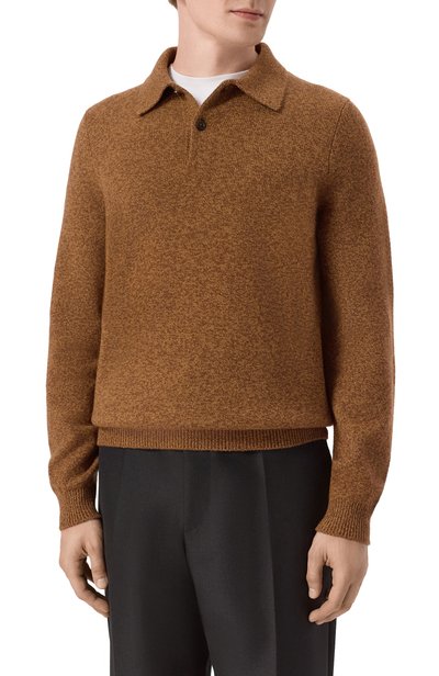 Поло из шерсти и кашемира JIL SANDER коричневого цвета по цене 184500 руб., арт. J22GL0147/J14856, фото 3 Поло из шерсти и кашемира JIL SANDER, арт. J22GL0147/J14856, фото 3