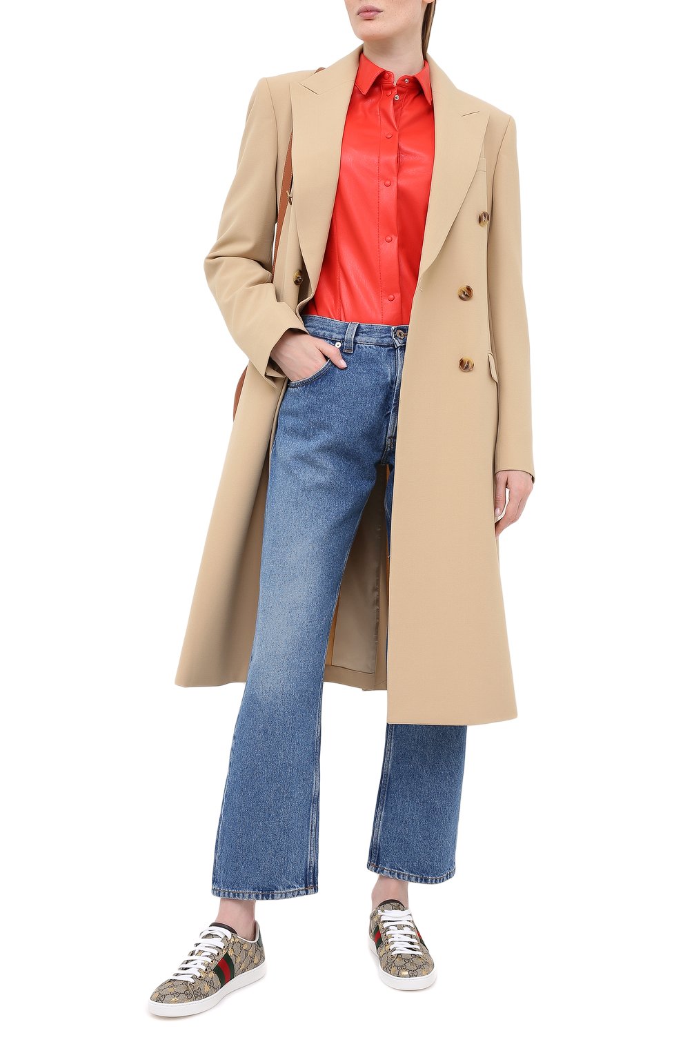 Рубашка MSGM красного цвета по цене 36750 руб., арт. 2941MDE19 207652, фото 2 Рубашка MSGM, арт. 2941MDE19 207652, фото 2