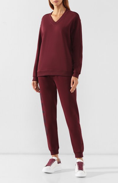 Хлопковый свитшот KENZO бордового цвета по цене 37750 руб., арт. F962SW774953, фото 2 Хлопковый свитшот KENZO, арт. F962SW774953, фото 2