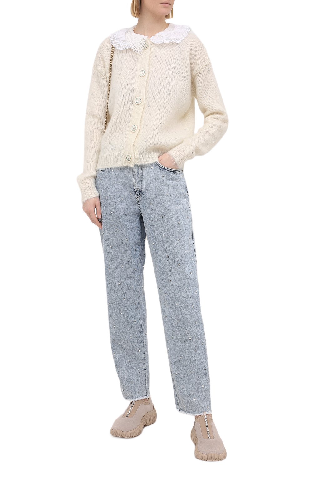 Текстильные кроссовки MIU MIU, арт. 5S375D-3KP4-F0A48-010, фото 2