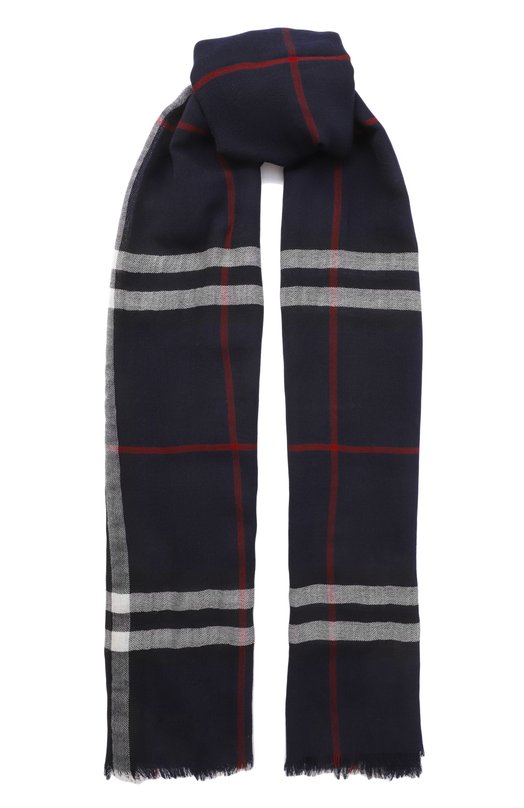Шерстяной шарф Burberry 8110470 Синий 8110470