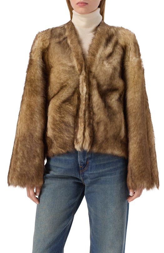 Шуба из овчины Jacob Lee WTJ20252AW25T0SCANA Бежевый  WTJ20252AW25T0SCANA Фото 3