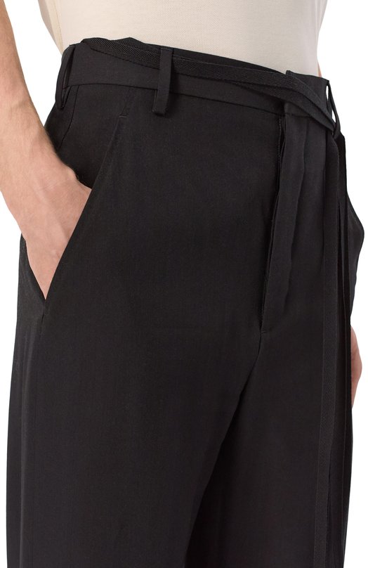 Брюки из вискозы и шерсти Ann Demeulemeester B0010304/FA556 Чёрный  B0010304/FA556 Фото 5