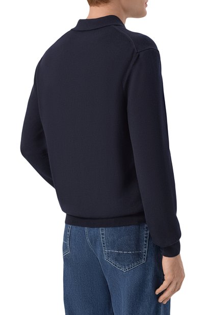 Шерстяное поло CORNELIANI темно-синего цвета по цене 57650 руб., арт. 28M50F/2A25100, фото 4 Шерстяное поло CORNELIANI, арт. 28M50F/2A25100, фото 4