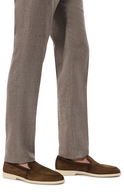 Замшевые лоферы malibu SANTONI, арт. MGAG18829TICSTZ0U60, фото 3