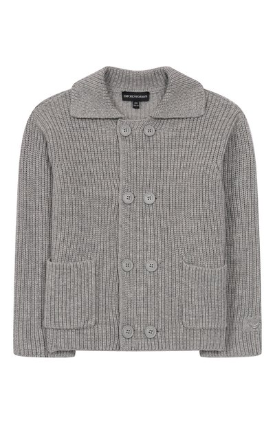Кардиган из хлопка и шерсти EMPORIO ARMANI, арт. EB000653/AF17338
