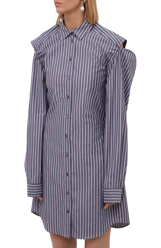 Хлопковое платье Y_Project Серый, фото 3