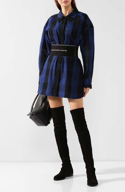 Замшевые ботфорты STUART WEITZMAN, арт. L0WLAND/SUEDE STR, фото 2