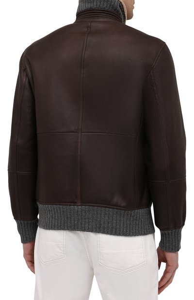 Дубленка BRUNELLO CUCINELLI темно-коричневого цвета по цене 757000 руб., арт. MPMD01737, фото 4 Дубленка BRUNELLO CUCINELLI, арт. MPMD01737, фото 4