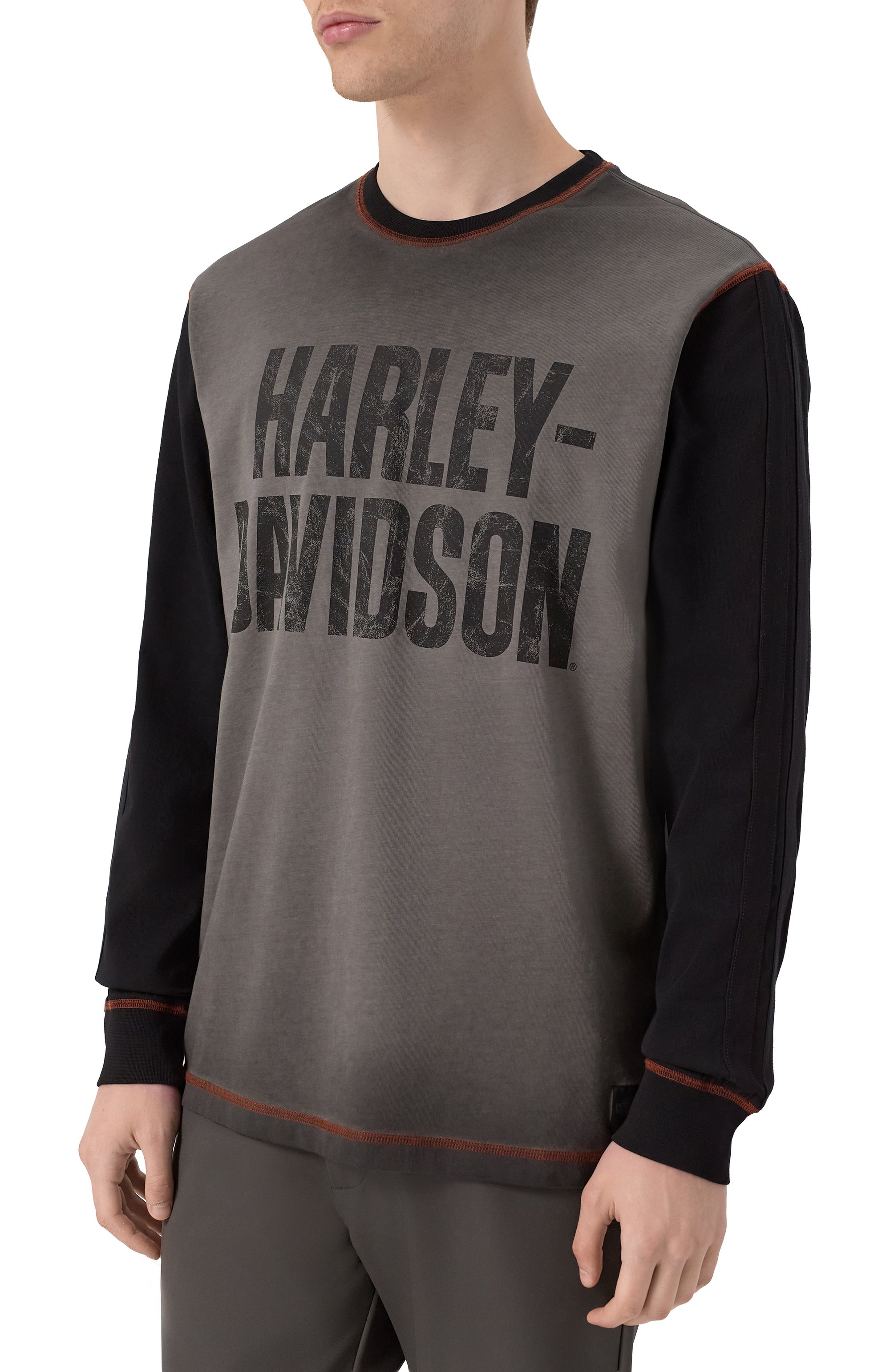 Хлопковый лонгслив HARLEY-DAVIDSON, арт. 99181-24VM, фото 3