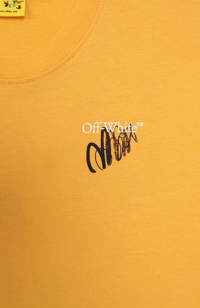 Хлопковая футболка OFF-WHITE, арт. 0BAA002S25JER00A/12+, фото 3