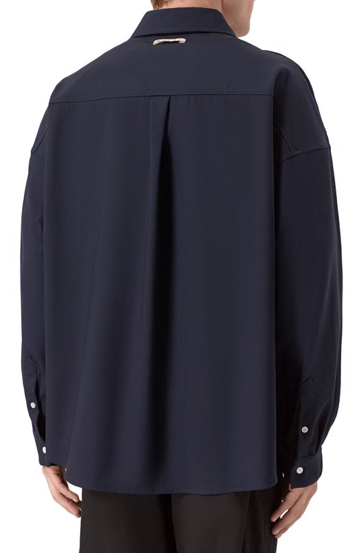 Шерстяная рубашка Marni CUMU0375Q0/UTW839 Хаки  CUMU0375Q0/UTW839 Фото 4