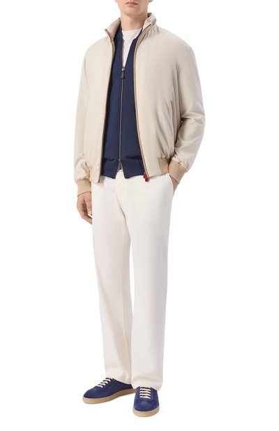 Замшевые кеды BRUNELLO CUCINELLI синего цвета по цене 130000 руб., арт. MZUMGLJ336, фото 2 Замшевые кеды BRUNELLO CUCINELLI, арт. MZUMGLJ336, фото 2