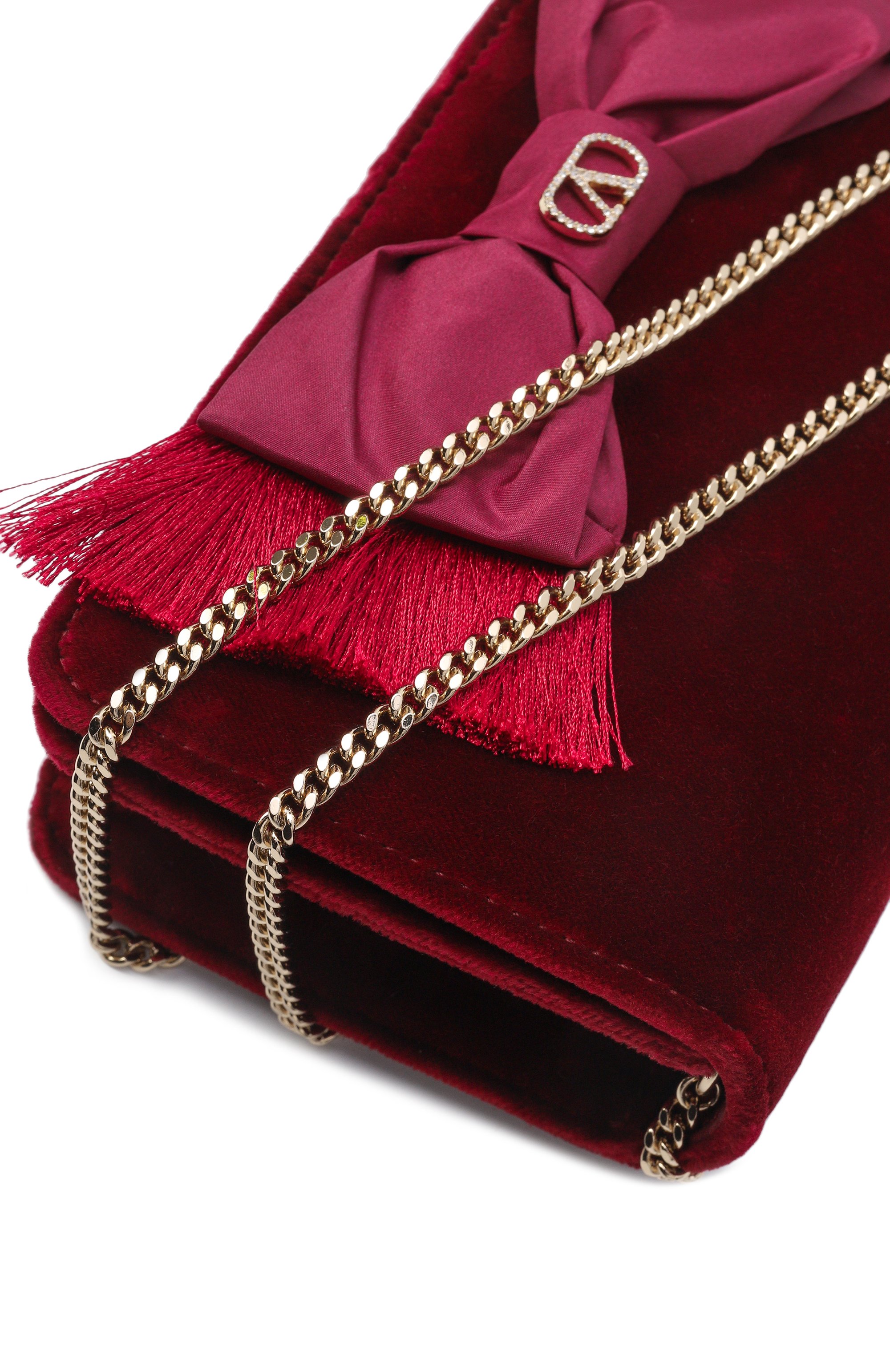 Сумка vlogo signature mini VALENTINO бордового цвета по цене 166500 руб., арт. 8W2P0AY4/TPV, фото 6 Сумка vlogo signature mini VALENTINO, арт. 8W2P0AY4/TPV, фото 6