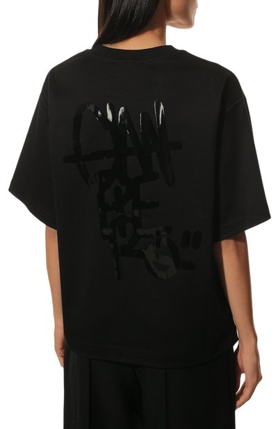 Хлопковая футболка DOLCE & GABBANA черного цвета по цене 65200 руб., арт. F8048T/G7F6P, фото 4 Хлопковая футболка DOLCE & GABBANA, арт. F8048T/G7F6P, фото 4