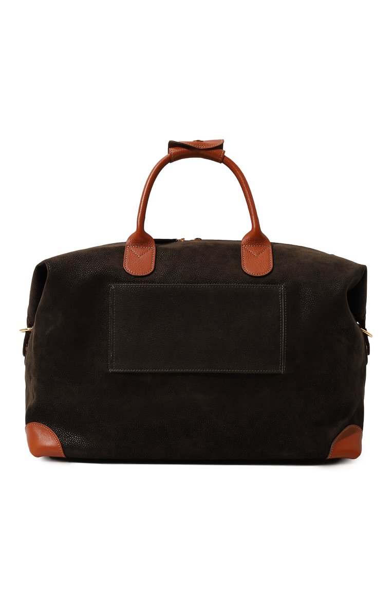 Мужская сумка life holdall BRIC`S хаки цвета, арт. BLF20203.378 | Фото 6 (Размер: large; Материал: Экокожа; Ремень/цепочка: На ремешке; Драгоценные камни: Проставлено; Материал сплава: Проставлено)