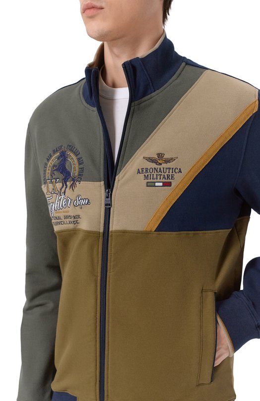 Хлопковая толстовка Aeronautica Militare FE2057UF00662 Разноцветный  FE2057UF00662 Фото 5