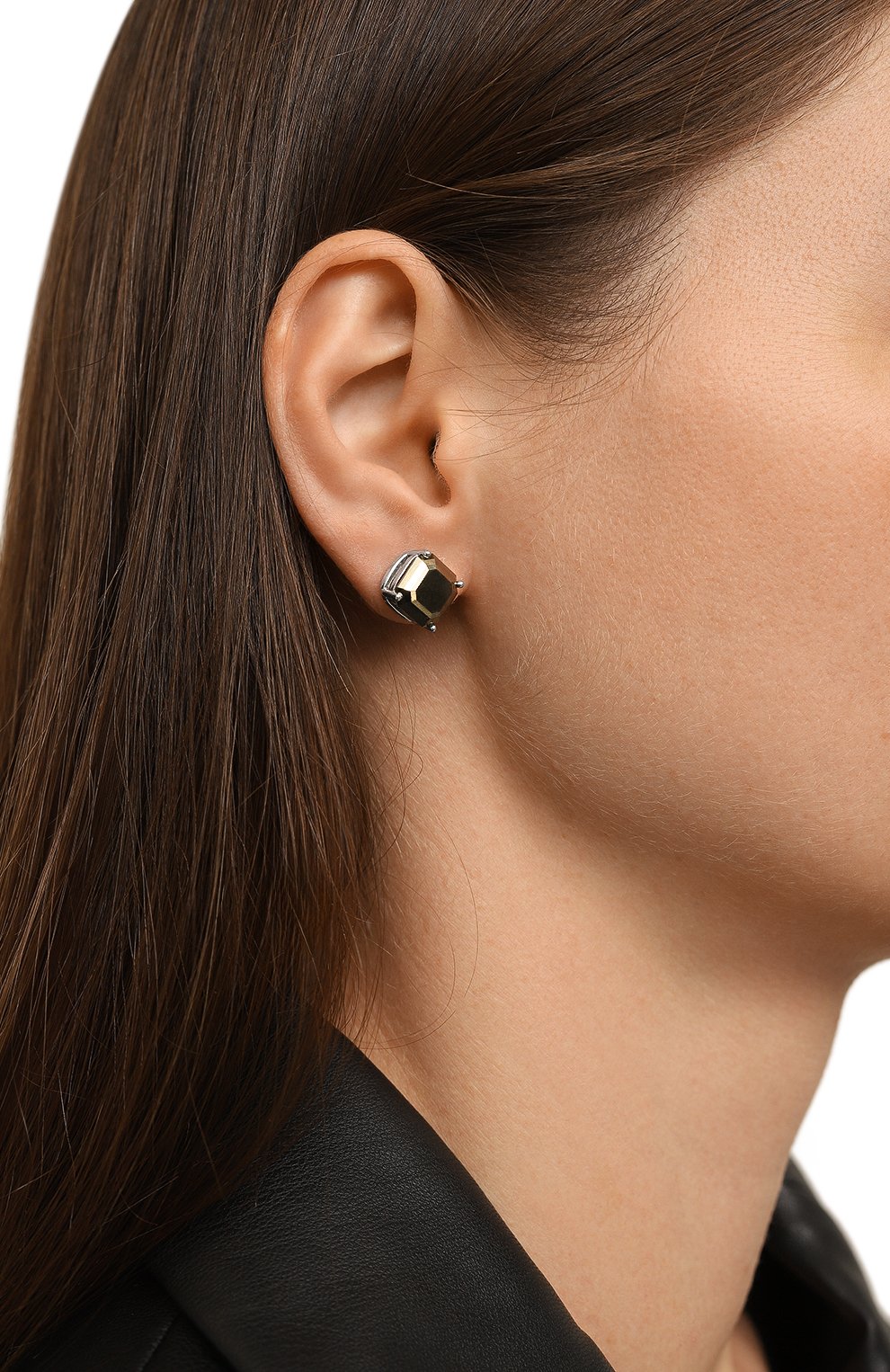 Серьги-пусеты cartoon с пиритом MOONKA, арт. cr-er-pir, фото 2