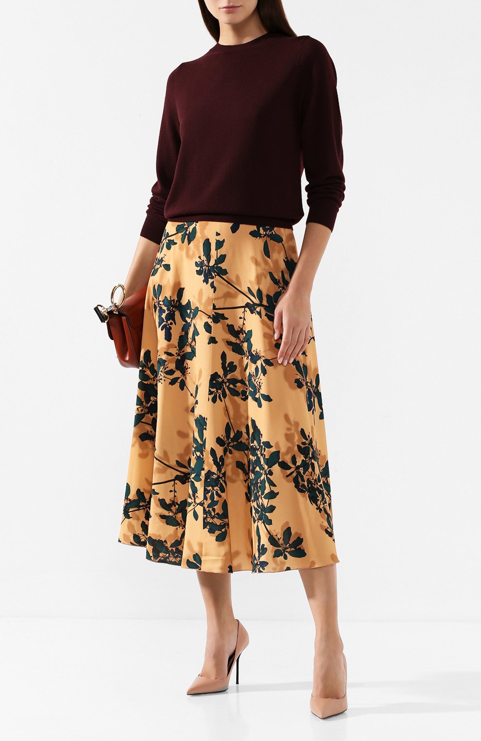 Юбка из вискозы DRIES VAN NOTEN оранжевого цвета по цене 56250 руб., арт. 192-10871-8412, фото 2 Юбка из вискозы DRIES VAN NOTEN, арт. 192-10871-8412, фото 2