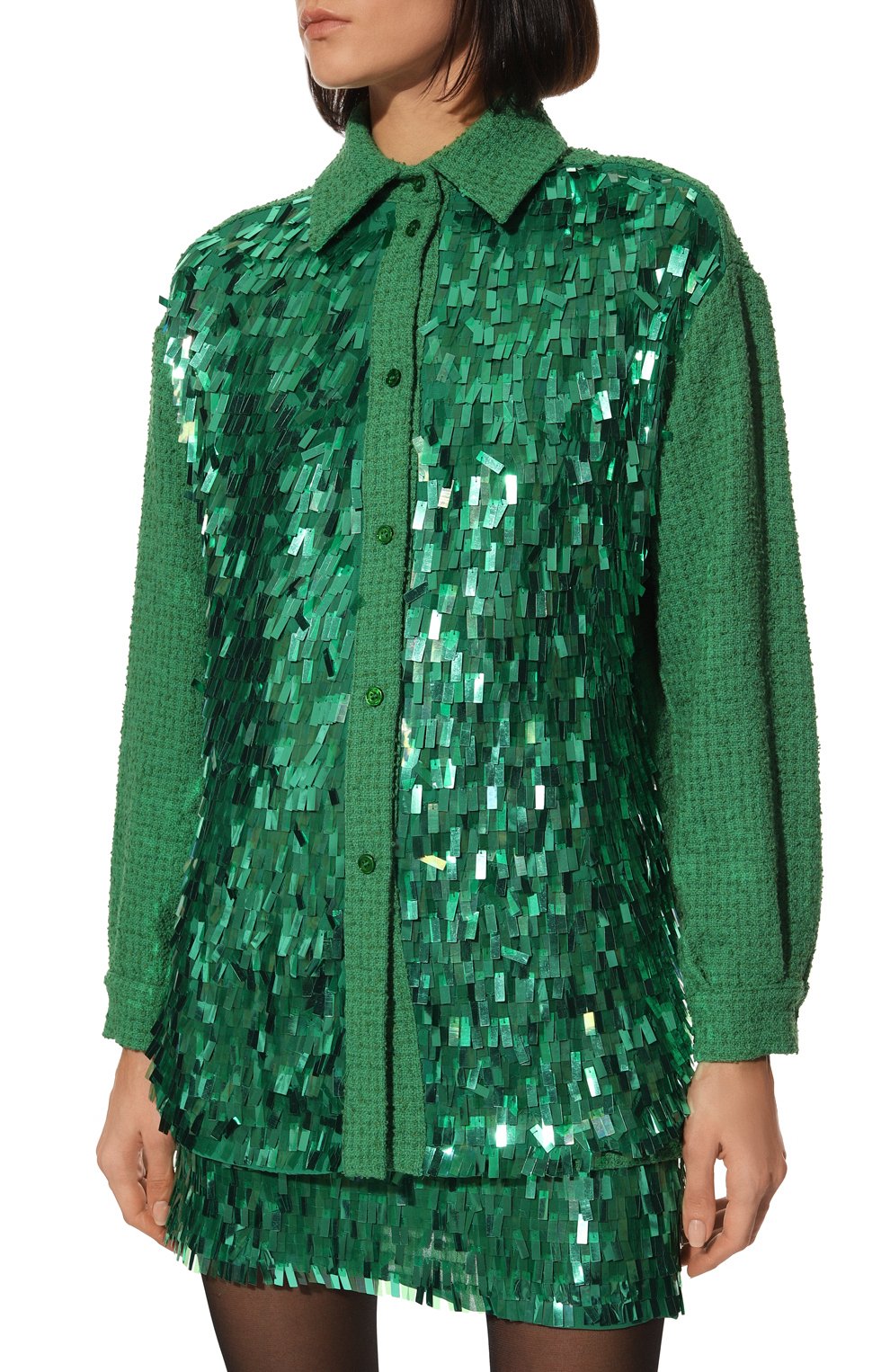 Рубашка с отделкой пайетками PINKO, арт. 1G17VR-Y3SH, фото 3
