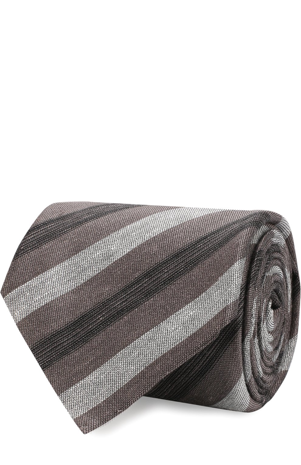 Галстук из смеси льна и шелка BRIONI коричневого цвета по цене 26600 руб., арт. 063I00/P7461, фото 1 Галстук из смеси льна и шелка BRIONI, арт. 063I00/P7461, фото 1