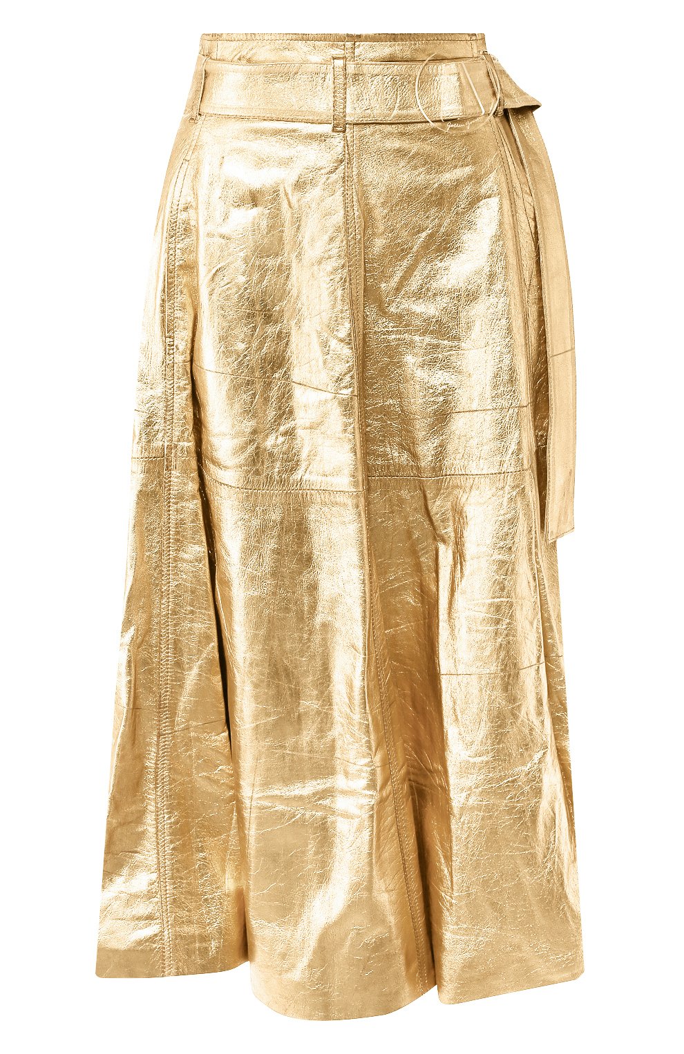 Кожаная юбка GOLDEN GOOSE DELUXE BRAND золотого цвета по цене 130500 руб., арт. G35WP012.P3, фото 1 Кожаная юбка GOLDEN GOOSE DELUXE BRAND, арт. G35WP012.P3, фото 1