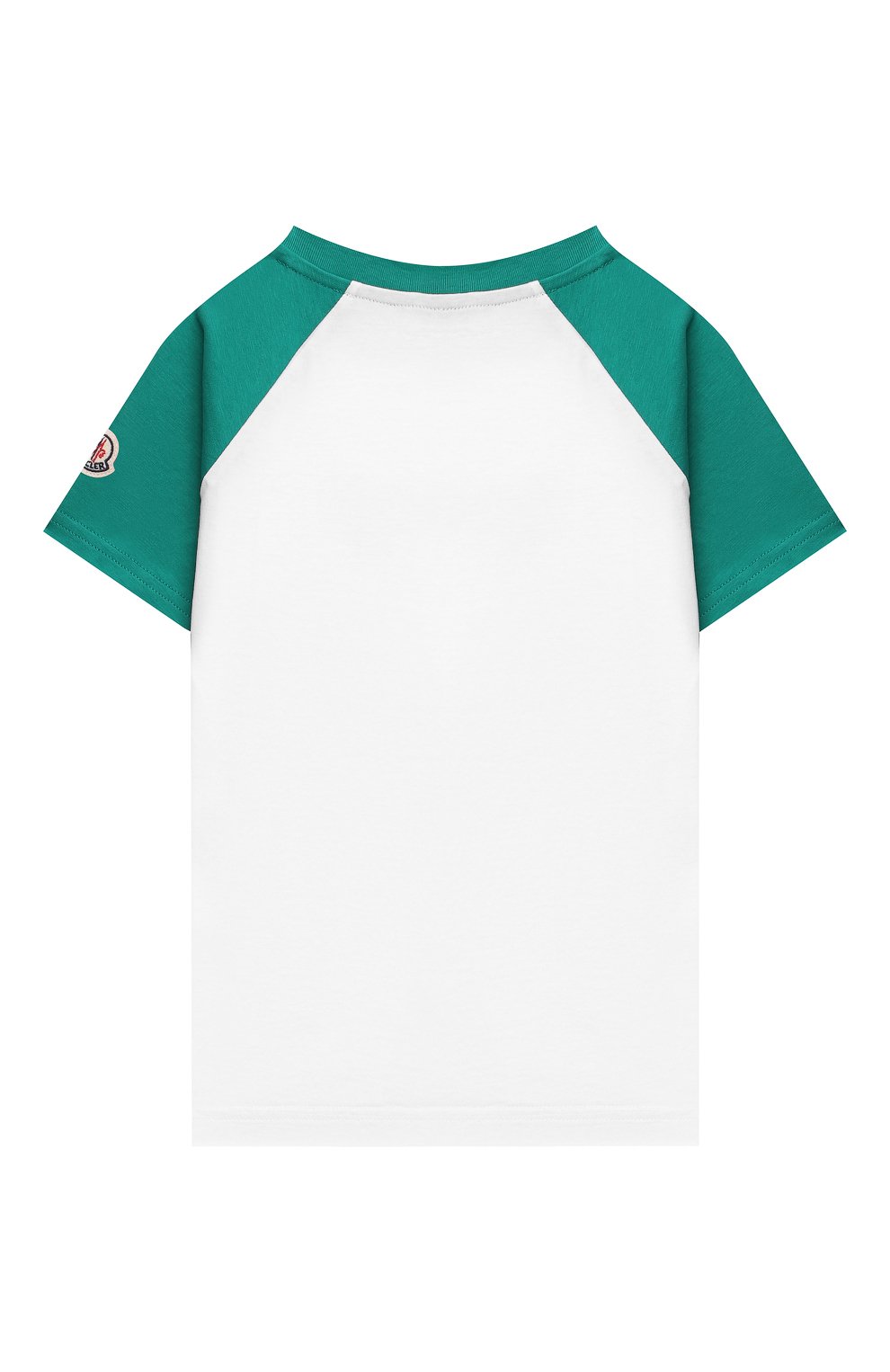 Комплект из футболки и шорт MONCLER зеленого цвета по цене 21800 руб., арт. G1-954-8M747-20-83907/8-10A, фото 3 Комплект из футболки и шорт MONCLER, арт. G1-954-8M747-20-83907/8-10A, фото 3