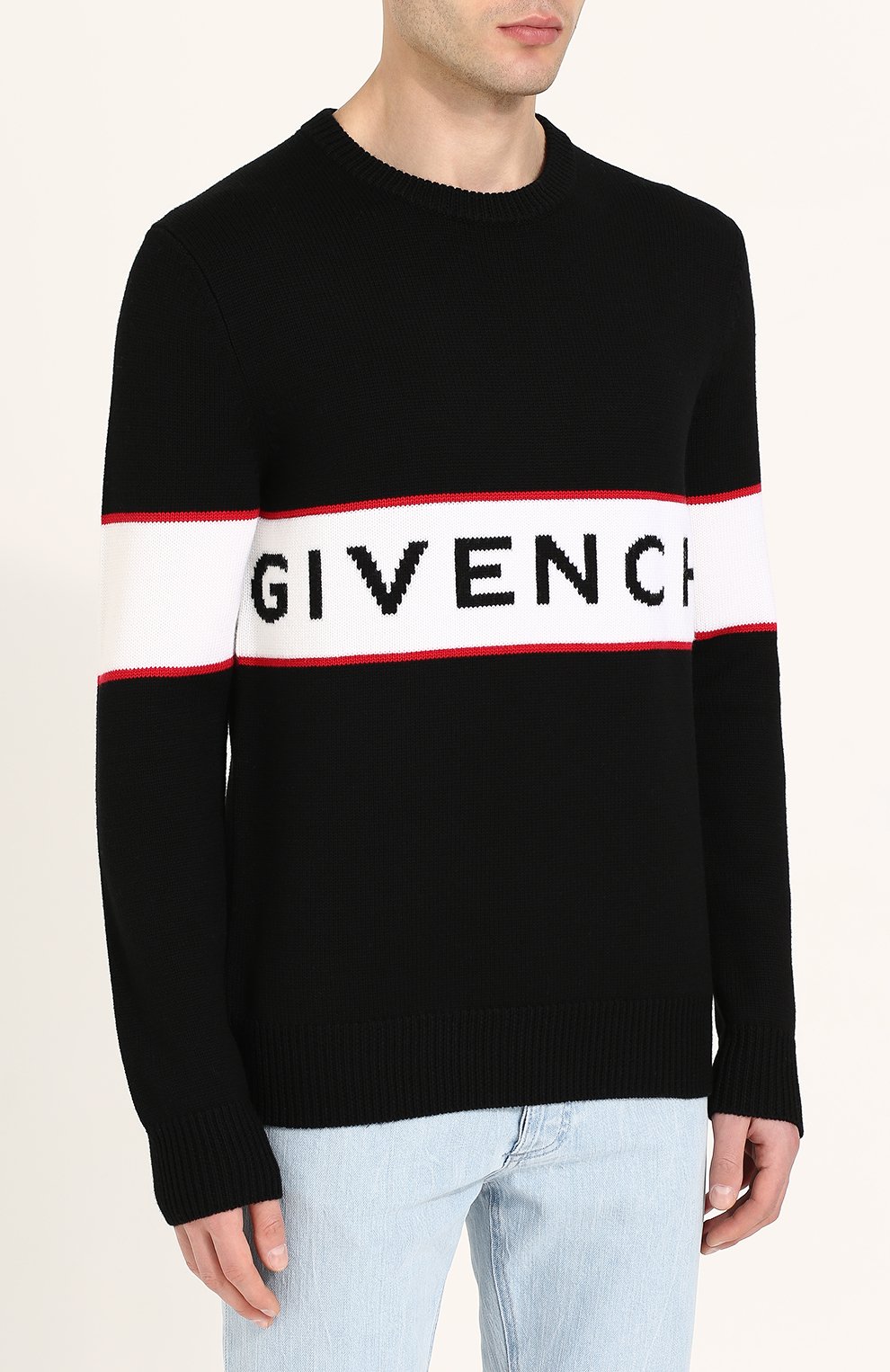 Шерстяной джемпер с логотипом бренда GIVENCHY, арт. BM900G400M, фото 3