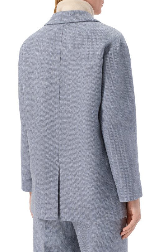 Шерстяной жакет Kiton D53502S0692002 Голубой  D53502S0692002 Фото 4