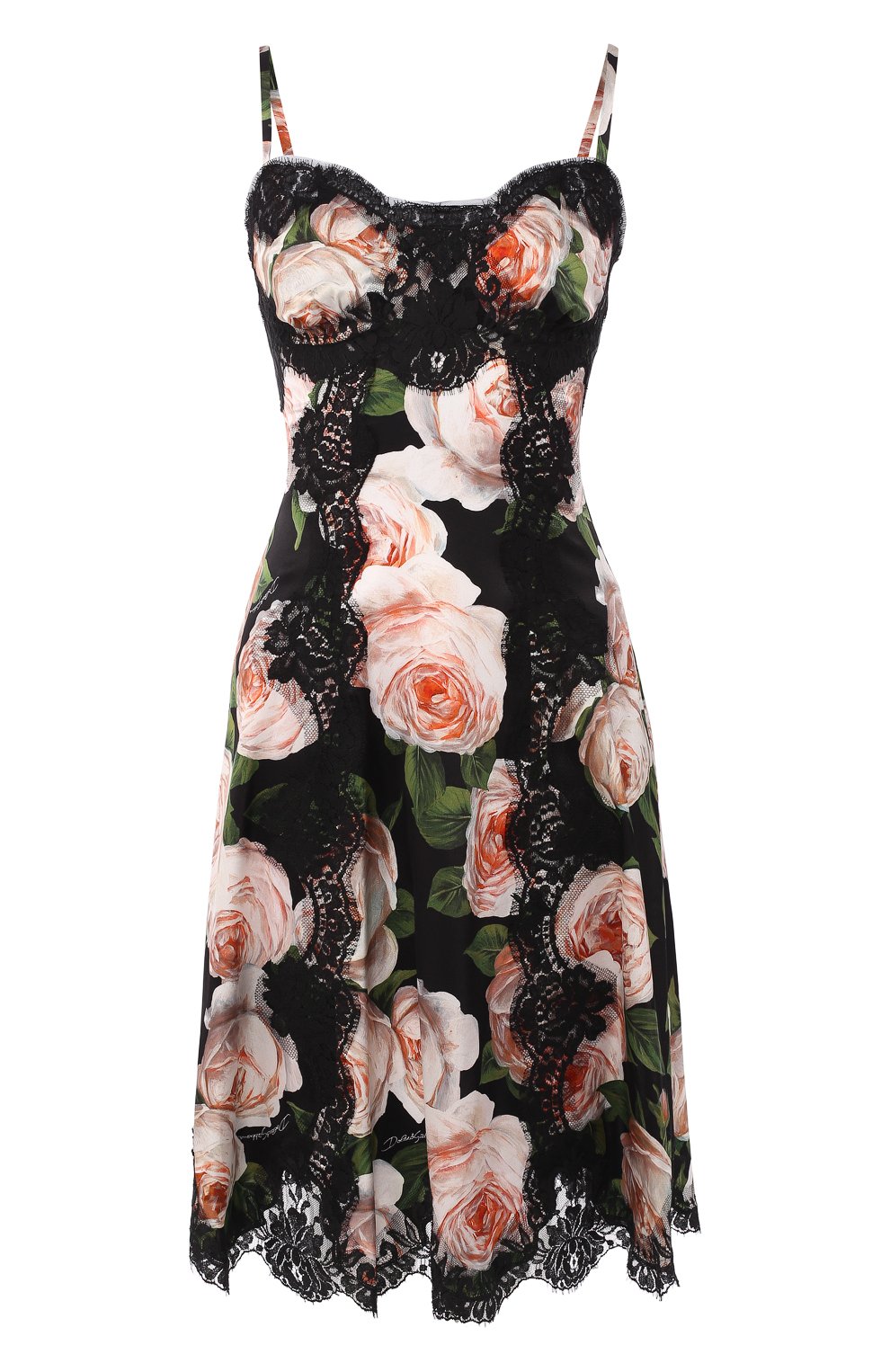 Платье из смеси шелка и хлопка DOLCE & GABBANA, арт. F6B3QT/FSAW9, фото 1