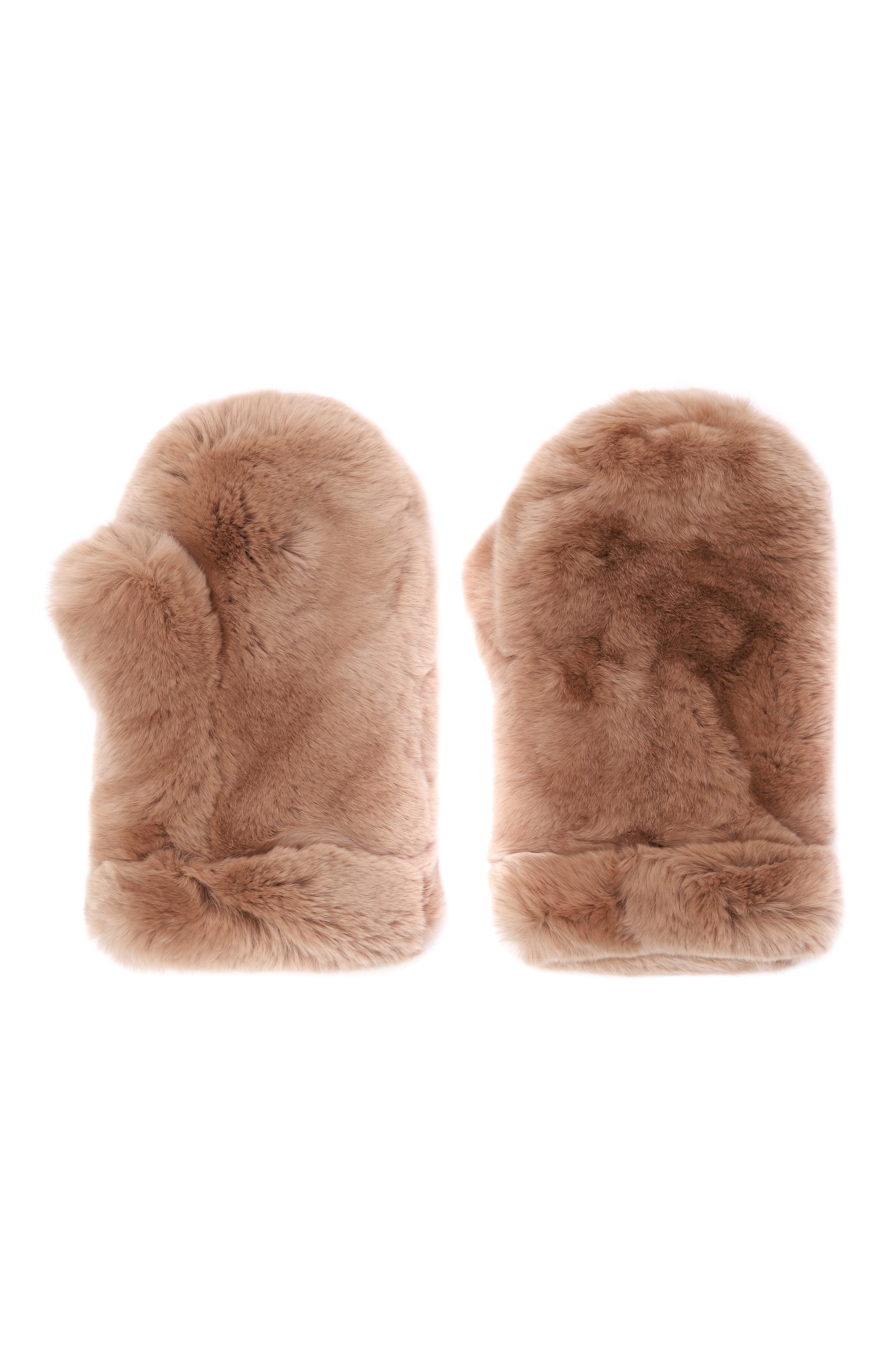 Меховые варежки из кролика YVES SALOMON ENFANT, арт. 26WEA302XXREXX, фото 2