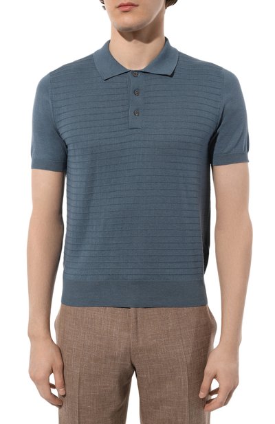 Поло из хлопка и шелка CANALI, арт. C0844/MK01868, фото 3
