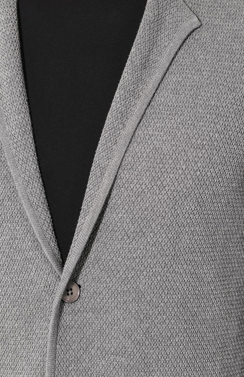 Хлопковый кардиган ZEGNA серого цвета по цене 55800 руб., арт. VUC14/ZZ161, фото 5 Хлопковый кардиган ZEGNA, арт. VUC14/ZZ161, фото 5