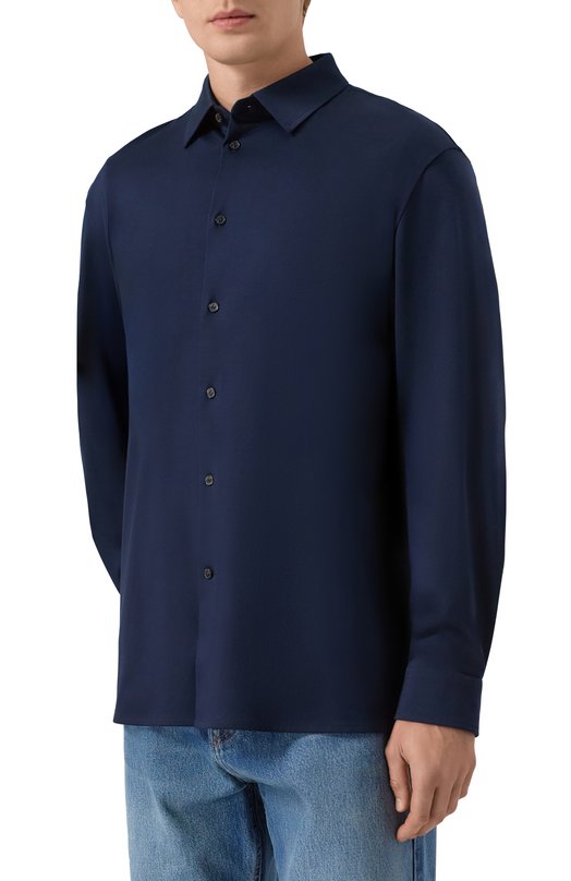 Хлопковая рубашка 12 STOREEZ 133429 Синий  133429 Фото 3