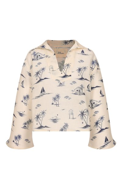 Женская льняная блузка MANEBI, арт. L81FJ