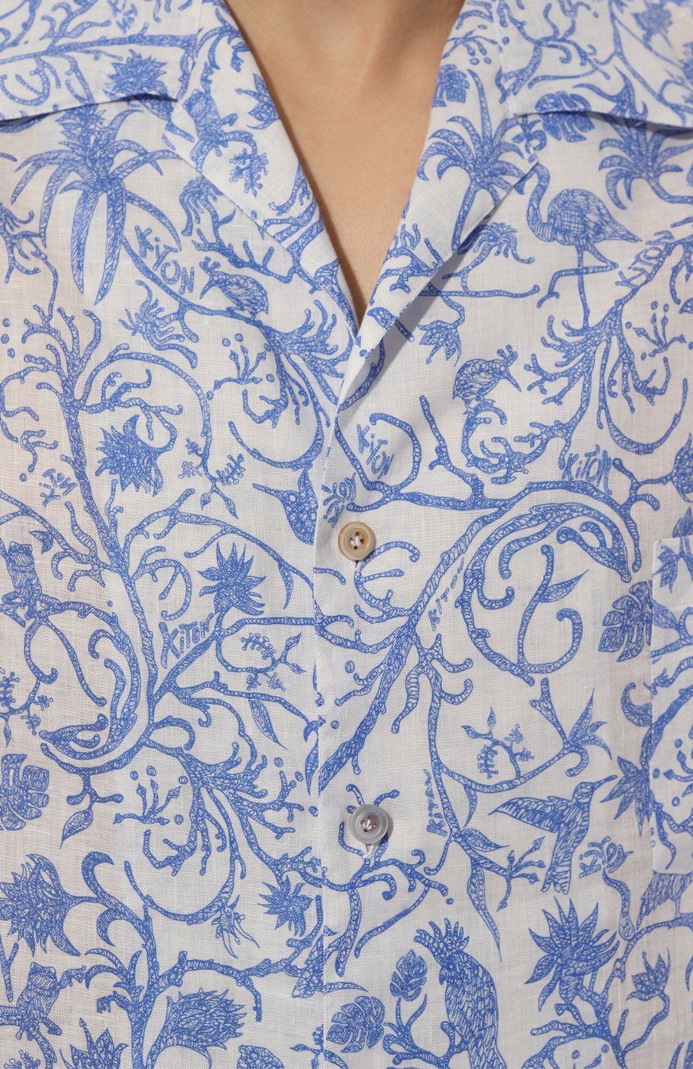 Льняная рубашка KITON, арт. UMC028H08902, фото 5