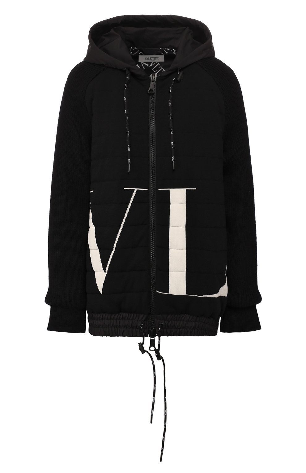 Куртка из смеси вискозы и шерсти VALENTINO черного цвета по цене 347500 руб., арт. SB3KE00A4VB, фото 1 Куртка из смеси вискозы и шерсти VALENTINO, арт. SB3KE00A4VB, фото 1