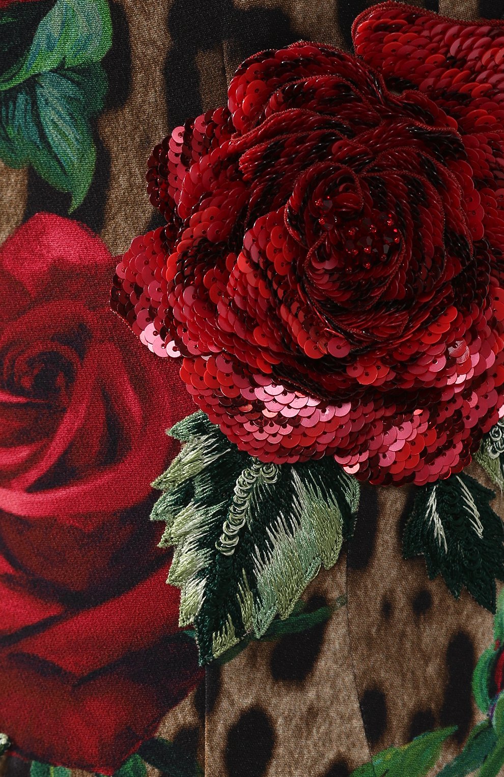 Платье из вискозы DOLCE & GABBANA леопардового цвета по цене 464000 руб., арт. F6B4ZZ/FSRKK, фото 5 Платье из вискозы DOLCE & GABBANA, арт. F6B4ZZ/FSRKK, фото 5